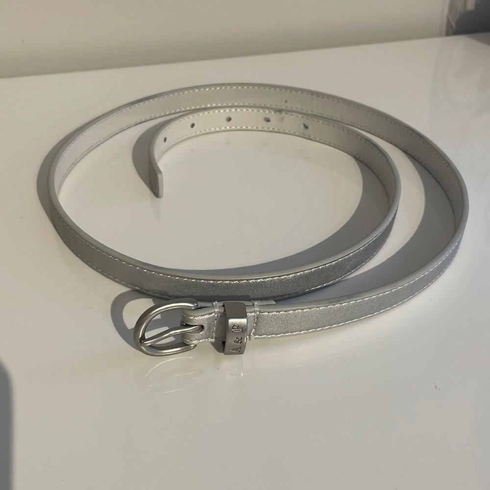 EUC Abercrombie & Fitch Silver Skinny Belt